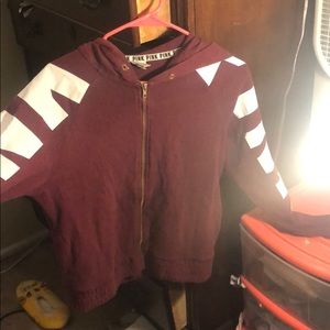 Maroon zip up from pink size medium